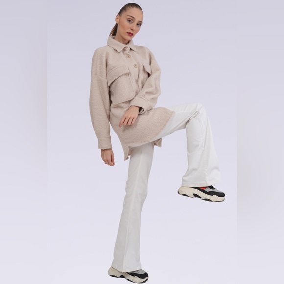 Minark Fuzzy Fleece Sherpa For Women / Jackets Coats For Women - Picture 5 of 6